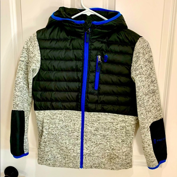 Free Country Other - FLASH SALE! Free Country Boys Hooded Hybrid Jacket Gray Small (7/8)